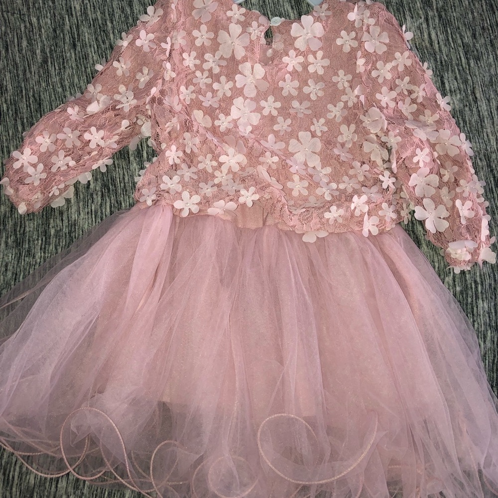 Blush Pink Flower dress  , Never Worn